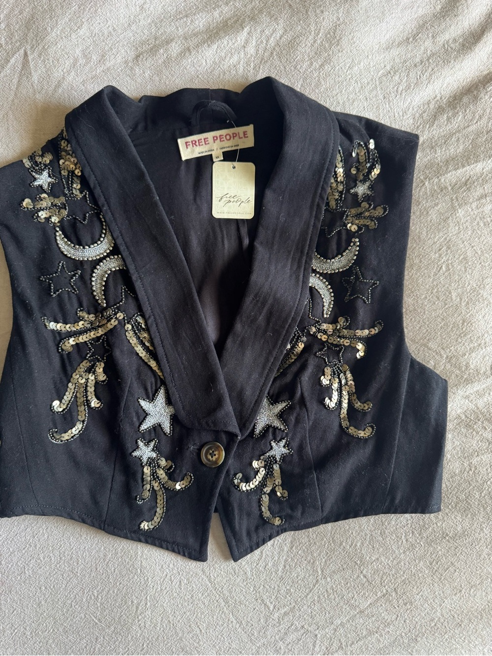 Free People Billy Tux Sequins Vest - Picture 3 of 7